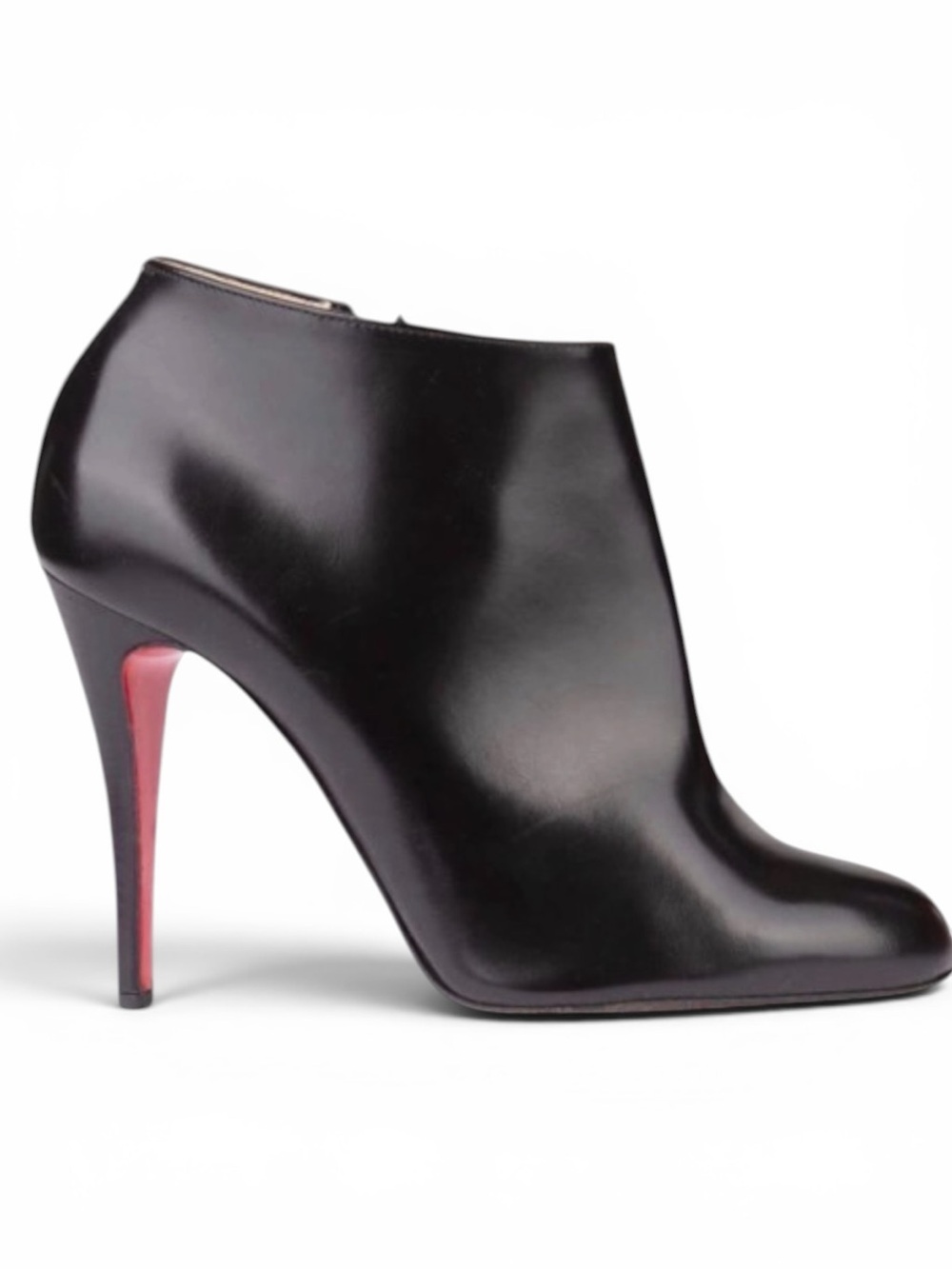 Christian Louboutin Black Patent Leather Platform Ankle Boots Size 36.5